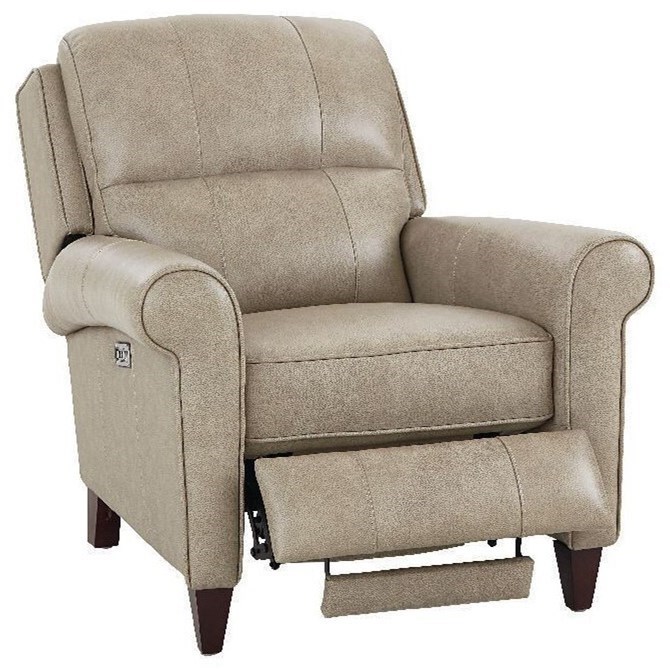 Bassett Elliot Transitional Power HighLeg Recliner with Power Headrest